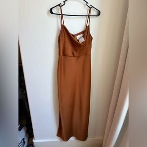 BHLDN Copper Midi Dress